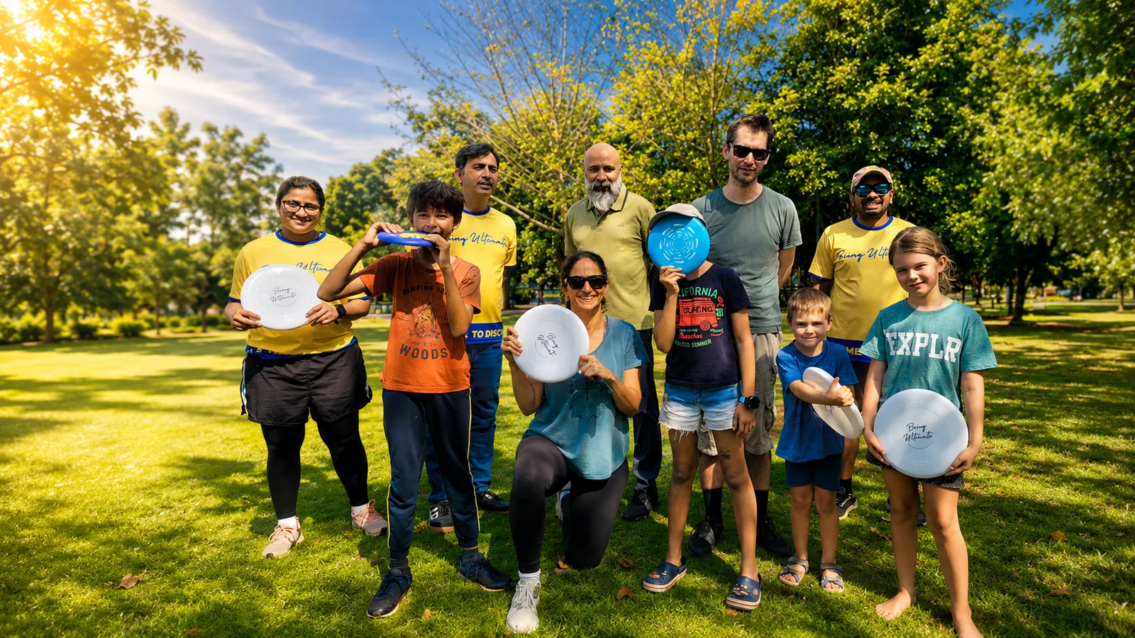 Families and neighbours playing together at a weekend Famtivity session
